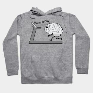 Brain on a Treadmill - Funny Illustration Hoodie